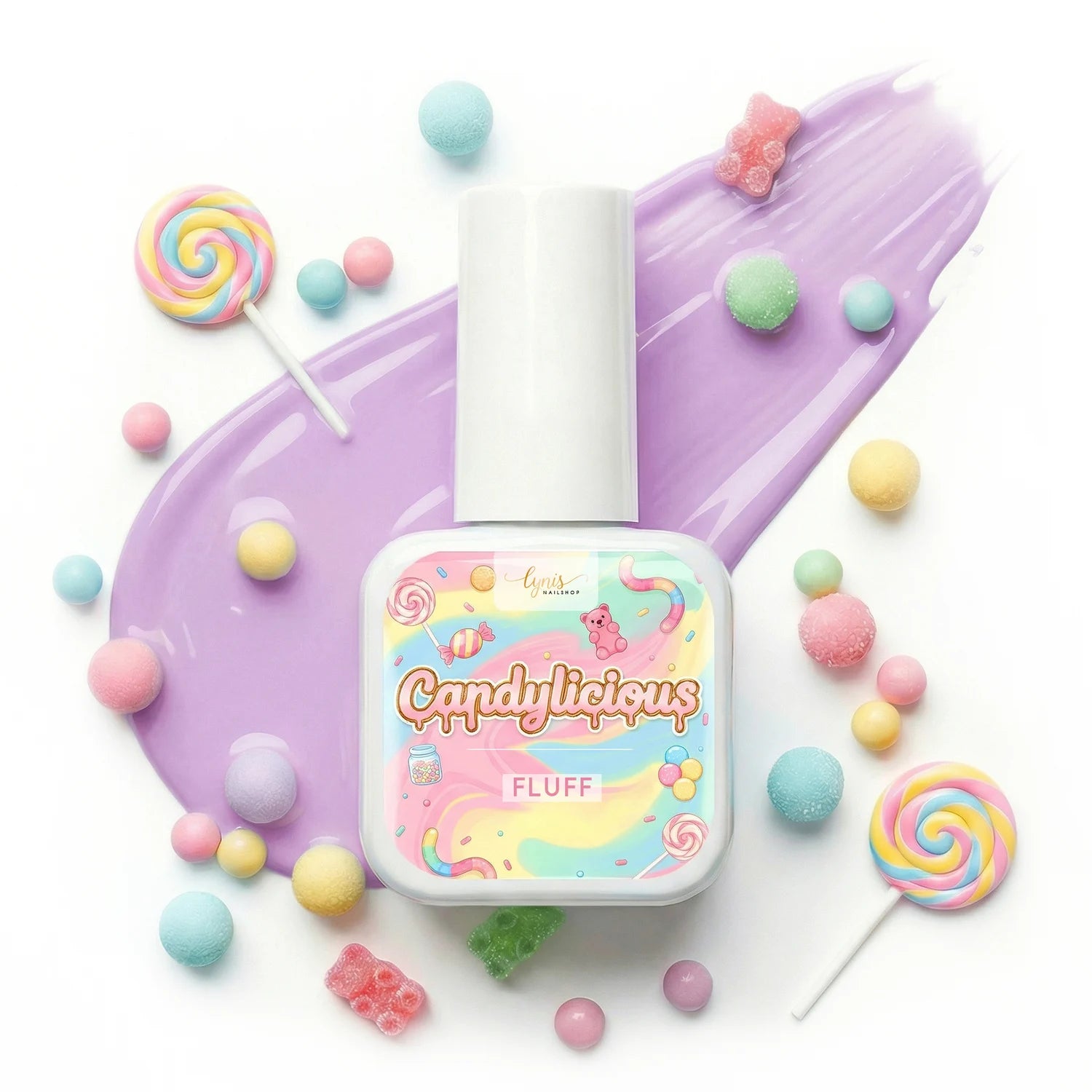 Shellac · Candylicious Fluff 10ml, gel polish, nail polish, uv lack für Nägel im Nageldesign & Nagelstudios